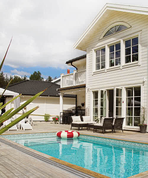 Miljöbild pool från kund